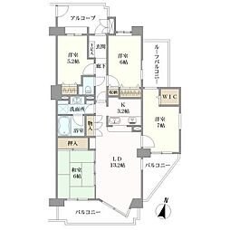 バンベール小川 4LDKの間取図画像