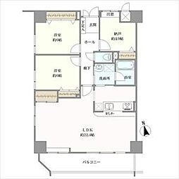 アークスクエア表町 2SLDKの間取図画像