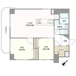 ライオンズマンション馬込 2LDKの間取図画像