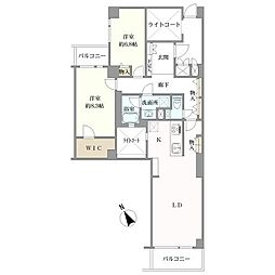 パレ駒場 2LDKの間取図画像