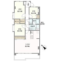 ライフプラザ相模原 3LDKの間取図画像