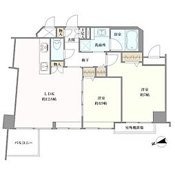 ドメス登戸弐番館 2LDKの間取図画像