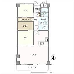 江古田パークハイツ 2LDKの間取り