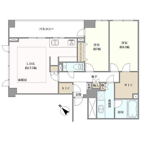 2LDK 間取り