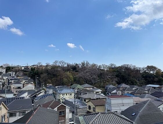 バルコニーから...