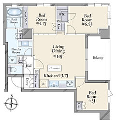 プラウド中央林間 3LDKの間取図画像