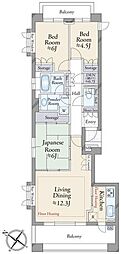 上社シティハウスフレックス 3LDKの間取図画像