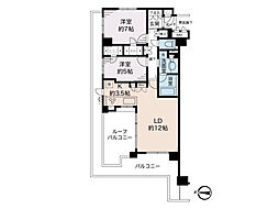 グレーシアヒルズ横濱桜ヶ丘 2LDKの間取図画像