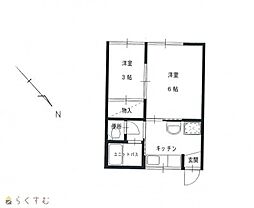 ハイツこぶし 2Kの間取図画像