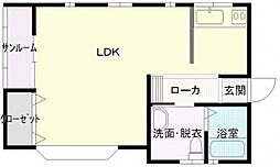 グリーンヒルズ川崎2 1Kの間取図画像