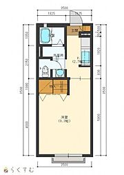 ハイタウン宮内F 1Kの間取図画像