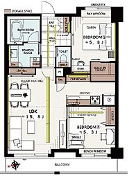 間取図画像 2LDK