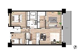 サーパス熊谷駅前 3LDKの間取図画像