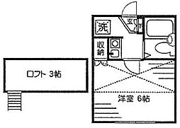 コーポかわぺ 1Kの間取図画像