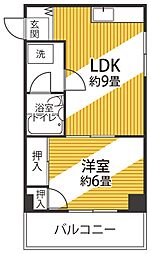 メゾン・ド・コスモ 1LDKの間取図画像