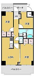 大阪城公園スカイハイツ 3LDKの間取図画像