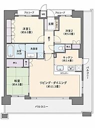 ザ・パークハウス新福島 3LDKの間取図画像
