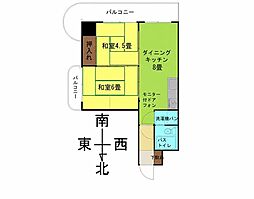 ロータリーマンション詫間 2DKの間取図画像