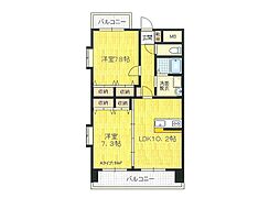 ナッツコート 2LDKの間取図画像