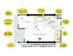 浦和コーポラス 1LDKの間取図画像
