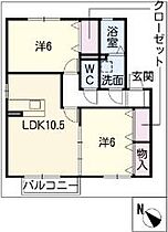 コーラル　ショアII 102 ｜ 愛知県長久手市岩作南島39-1（賃貸アパート2LDK・1階・55.44㎡） その2