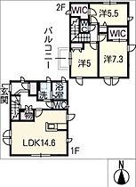 MAISON A LA MODEＢ棟  ｜ 愛知県長久手市五合池（賃貸一戸建3LDK・2階・86.12㎡） その2