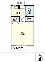 ゴールデン　ビレッジＡ  ｜ 愛知県長久手市蟹原（賃貸アパート1K・1階・23.40㎡） その2