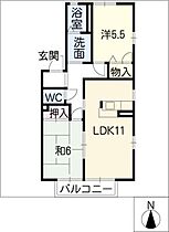 グライゼ  ｜ 愛知県愛知郡東郷町三ツ池2丁目（賃貸アパート2LDK・1階・52.50㎡） その2