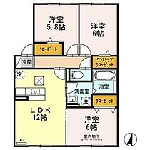 シエル　ブル 103 ｜ 愛知県日進市米野木台4丁目715番地（賃貸アパート3LDK・1階・68.45㎡） その2