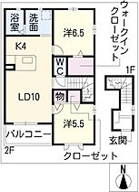 スリールーフ　Ａ棟  ｜ 愛知県大府市共西町4丁目（賃貸アパート2LDK・2階・63.00㎡） その2