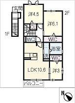 オランジェ月見  ｜ 愛知県大府市月見町5丁目（賃貸アパート3LDK・2階・62.41㎡） その2