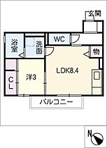 ボンテール池端 203 ｜ 愛知県知立市池端3丁目34番（賃貸アパート1DK・2階・32.68㎡） その2