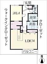 エントピア以和貴  ｜ 愛知県高浜市呉竹町5丁目（賃貸アパート1LDK・1階・52.70㎡） その2