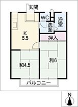 ハイツ戸ヶ崎  ｜ 愛知県西尾市戸ケ崎5丁目（賃貸アパート2K・2階・35.90㎡） その2