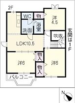 シャルマン弐番館  ｜ 愛知県西尾市一色町松木島中切（賃貸アパート3LDK・2階・65.57㎡） その2