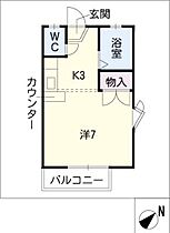 パストラル竜美  ｜ 愛知県岡崎市竜美東1丁目（賃貸アパート1K・2階・21.53㎡） その2