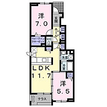 ヴィオラ　渡 102 ｜ 愛知県岡崎市渡町字能光前8番地2（賃貸アパート2LDK・1階・56.34㎡） その2