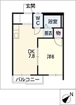 パークタウン岡崎公園Ｄ棟  ｜ 愛知県岡崎市板屋町（賃貸アパート1DK・1階・30.37㎡） その2