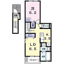 ツバキハイツ 206 ｜ 愛知県岡崎市大和町字家下13番地（賃貸アパート1LDK・2階・44.26㎡） その2