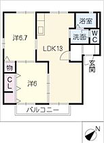 ウィステリア東宮  ｜ 愛知県豊川市篠束町東宮（賃貸アパート2LDK・1階・54.00㎡） その2