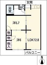 サニータウン七舗Ａ棟  ｜ 愛知県蒲郡市三谷町七舗（賃貸アパート2LDK・1階・52.00㎡） その2