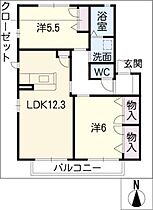 ヴィラージュ桜Ａ  ｜ 愛知県豊川市桜町2丁目（賃貸アパート2LDK・1階・57.81㎡） その2