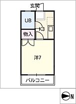 スチューデントビレッジ戸田　Ｂ  ｜ 愛知県豊橋市浪ノ上町（賃貸マンション1K・1階・19.80㎡） その2