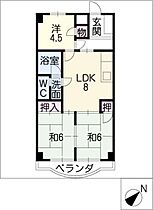 エルカーサ　II  ｜ 愛知県豊橋市牟呂町字大塚（賃貸マンション3LDK・5階・57.90㎡） その2