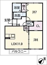 ベルフラワー  ｜ 愛知県田原市田原町柳ケ丘（賃貸マンション2LDK・1階・60.88㎡） その2