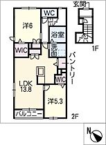 メゾン吉山　北棟  ｜ 愛知県丹羽郡扶桑町大字高木字吉山（賃貸アパート2LDK・2階・68.63㎡） その2