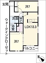 レグラン  ｜ 愛知県一宮市多加木5丁目（賃貸マンション2LDK・2階・63.48㎡） その2