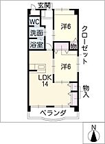 グランデージＫＴ  ｜ 愛知県一宮市木曽川町黒田三ノ通り（賃貸マンション2LDK・2階・57.75㎡） その2