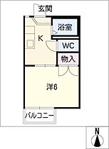 ラ・プランタン田中  ｜ 愛知県一宮市木曽川町黒田字城東（賃貸アパート1K・1階・21.57㎡） その2