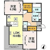 プール リアン 106 ｜ 愛知県稲沢市下津鞍掛1丁目10番地2（賃貸アパート2LDK・1階・57.81㎡） その2